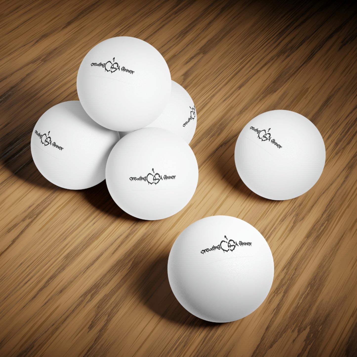 Creating A Sinner Ping Pong Balls, 6 pcs