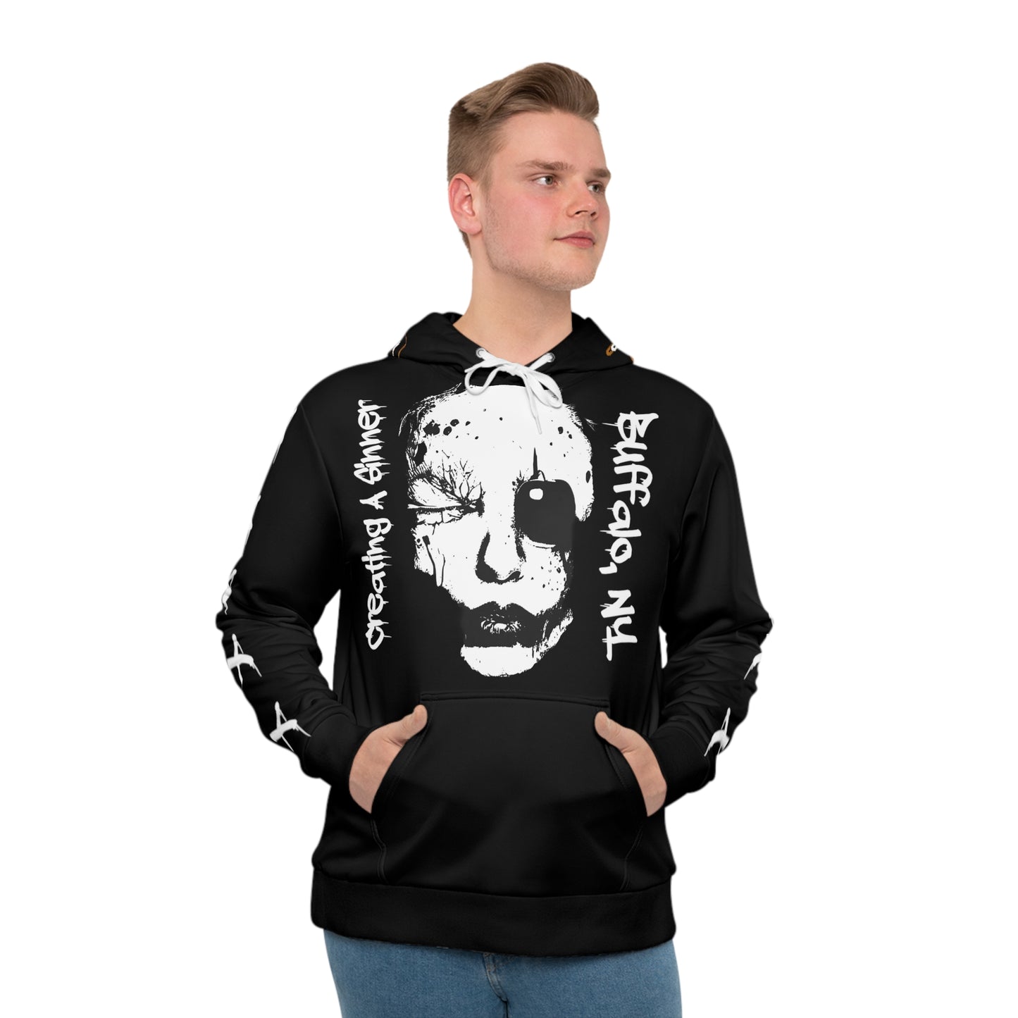 Wrong Generation Black All-Over-Print Hoodie