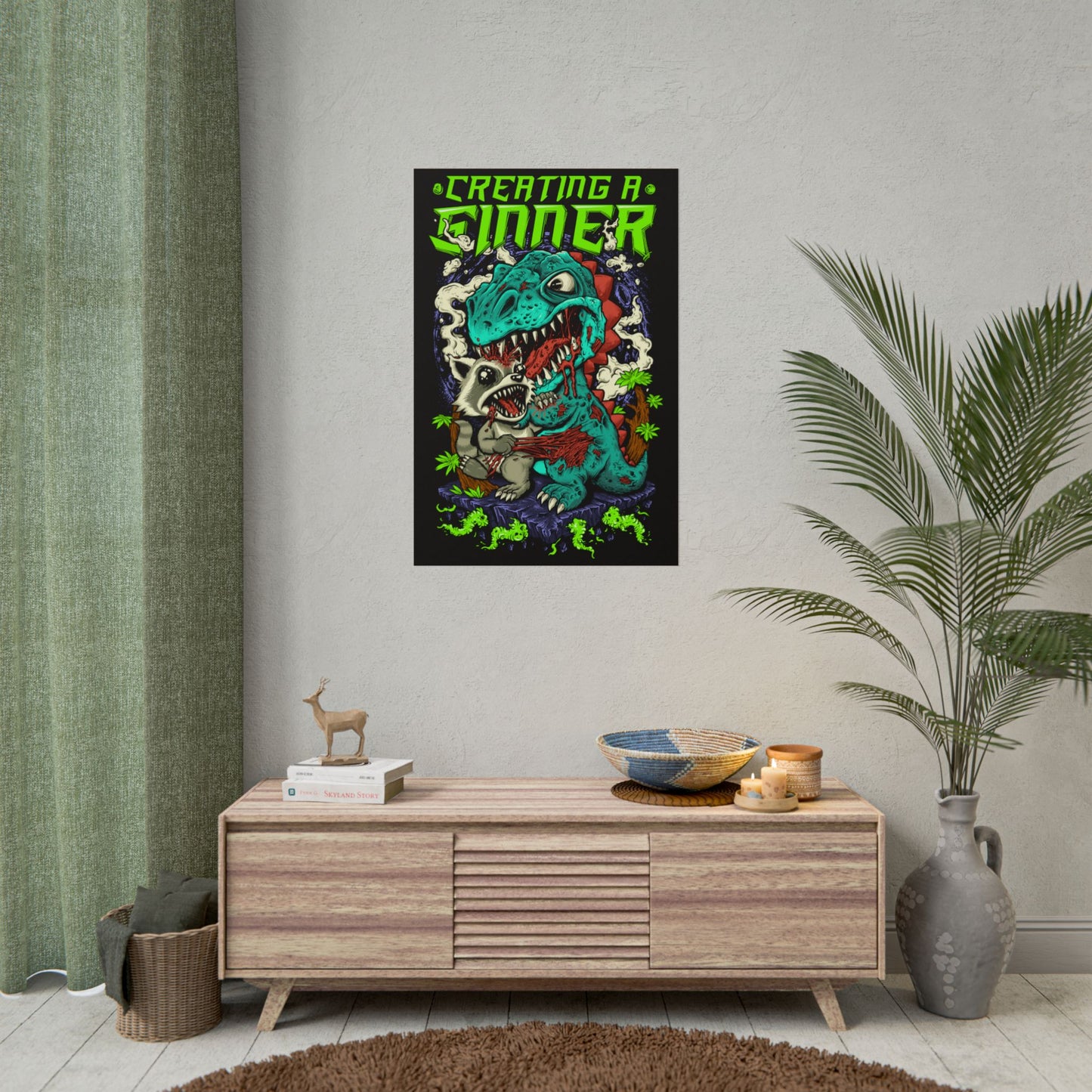 Raul Vs. Trash Panda Rolled Poster - 36”x24”