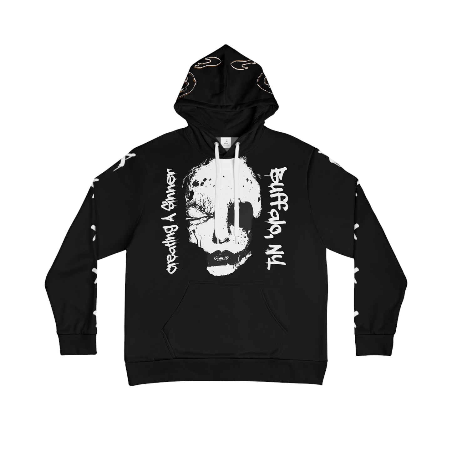 Wrong Generation Black All-Over-Print Hoodie