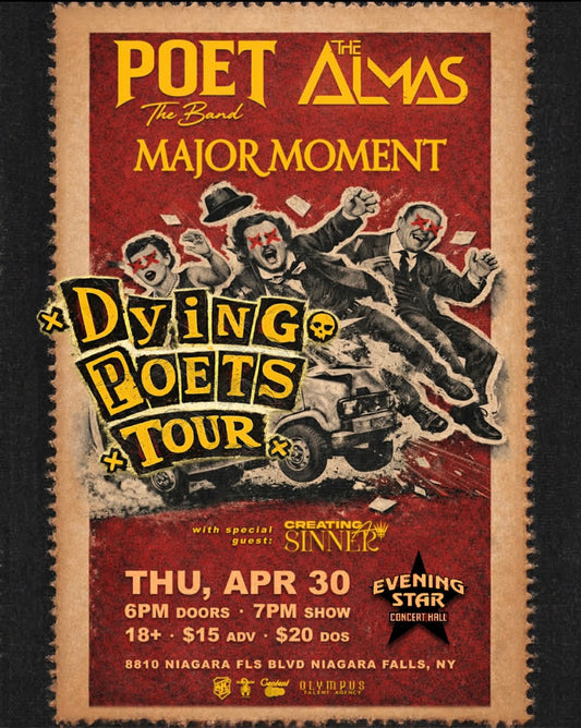 Poet the Band, The Almas, Major Moment, and Creating A Sinner at Evening Star Concert Hall