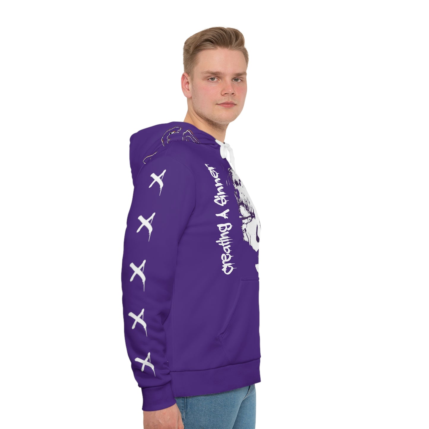 Wrong Generation Purple Men's All-Over-Print Hoodie