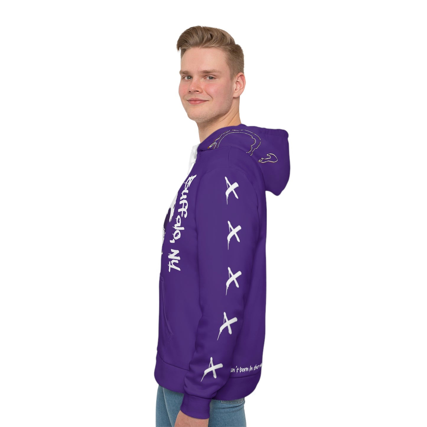 Wrong Generation Purple Men's All-Over-Print Hoodie